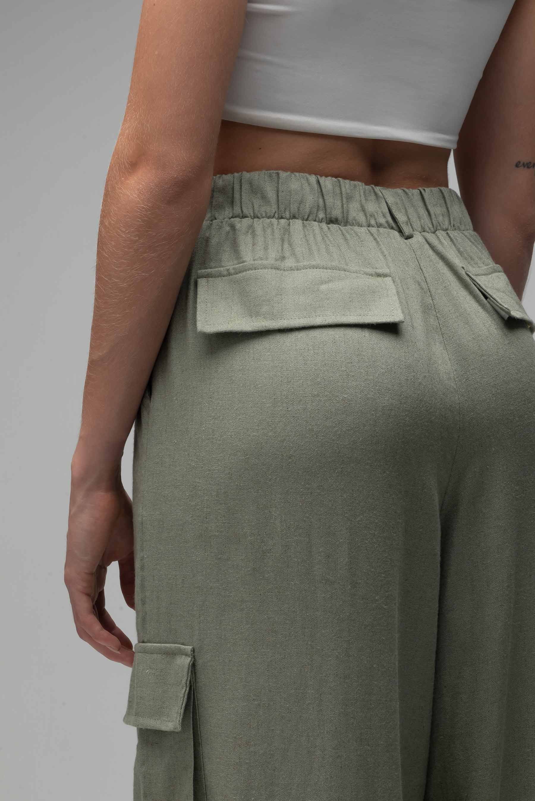 Pantalón Cargo Verde Básico Pantalones y cargos mujer
