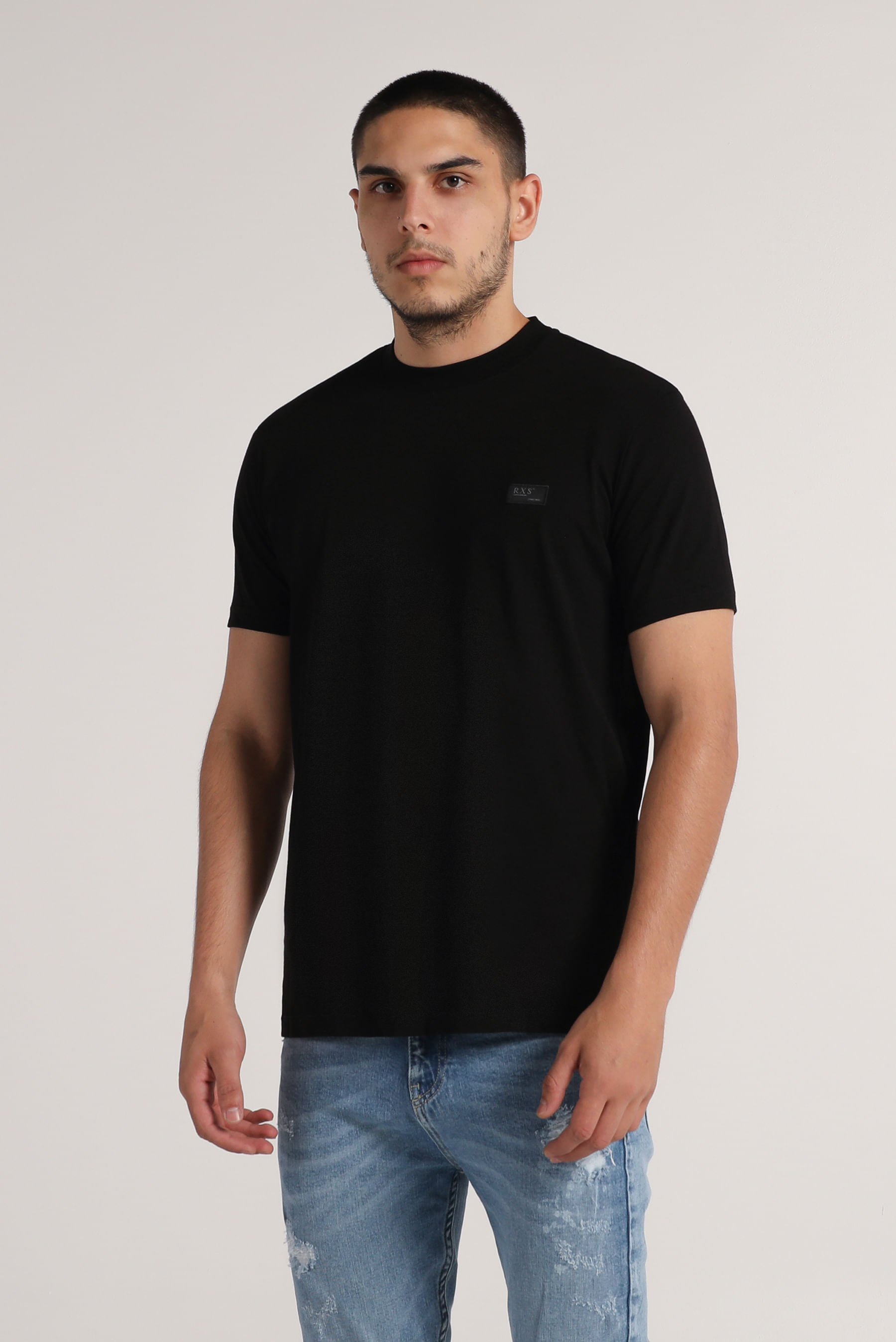 INC - Camiseta básica para hombre, color negro, talla L, Negro 