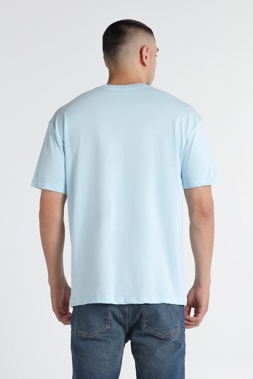 Camiseta Azul Texto