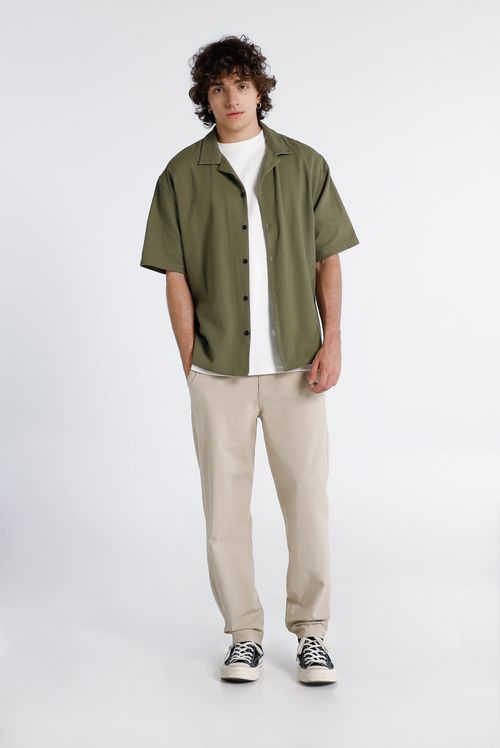 Camisa Oversize Verde Básico