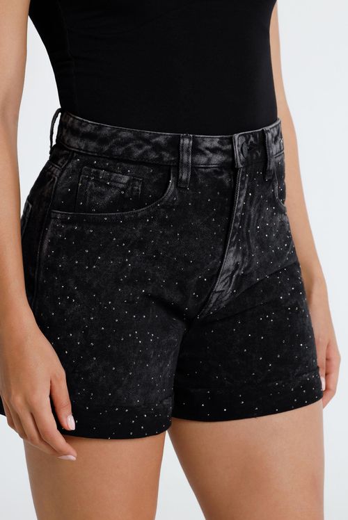 Shorts Negro Apliques