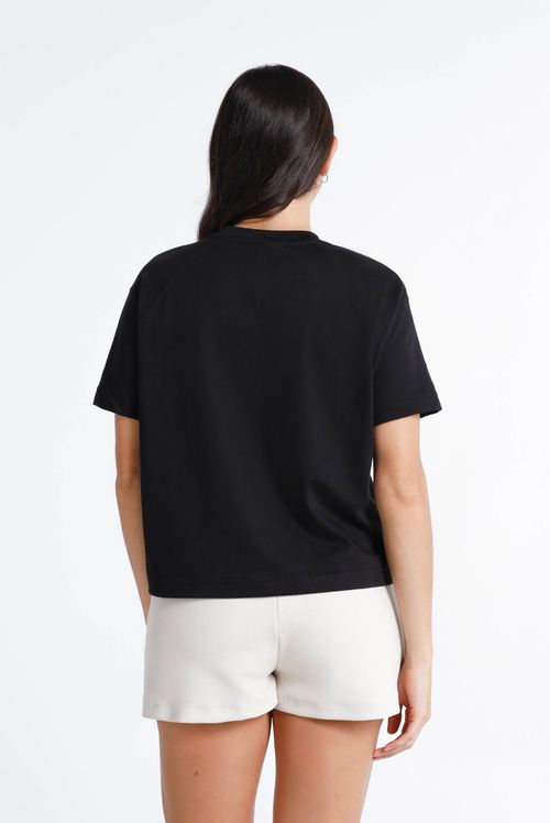 Camiseta Slim Negro Texto