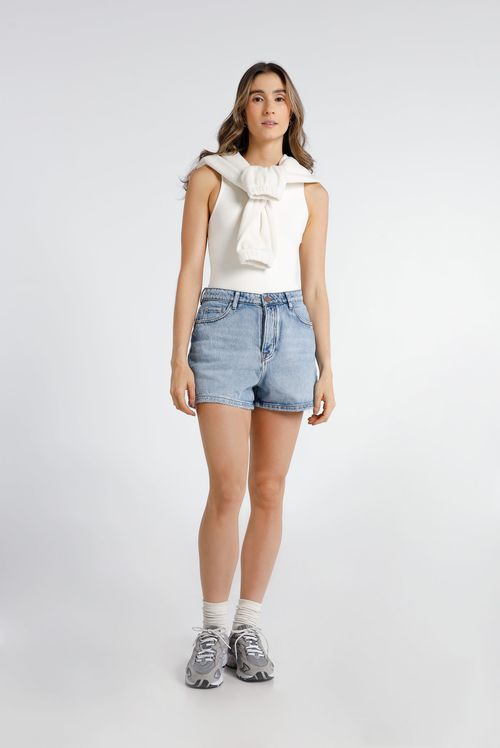 Shorts Denim Azul Medio Básico