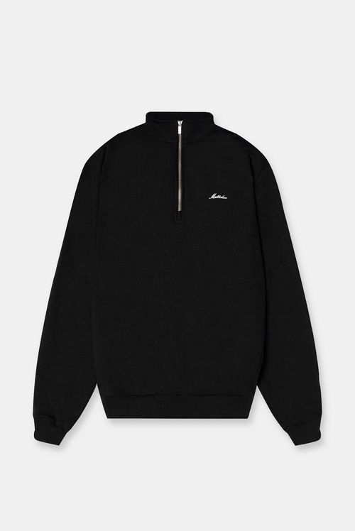 Buzo Pullover Con Cierre Negro Texto