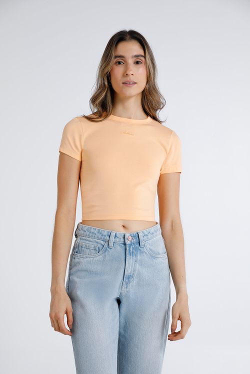 Camiseta Ajustada Mandarina Ícono