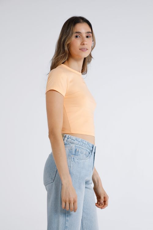 Camiseta Ajustada Mandarina Ícono