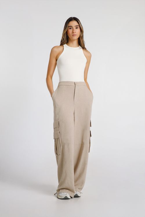 Pantalón Beige Básico