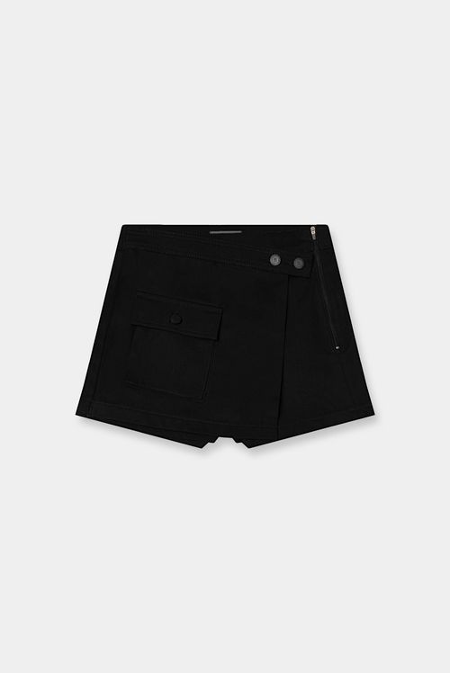 Falda Short Negro Básico