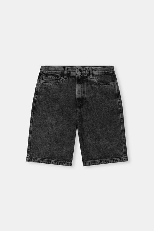 Shorts Denim Negro Lavandería
