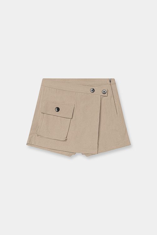 Falda Short Beige Básico