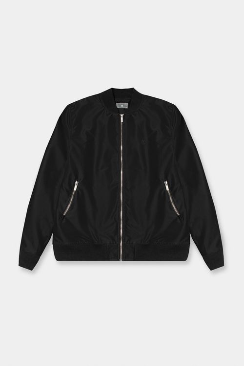 Chaqueta Bomber Negro Básico