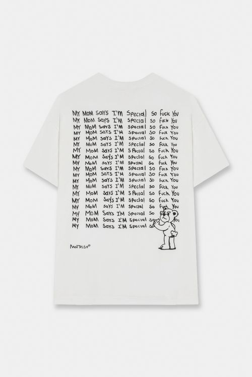 Camiseta Regular Blanco Texto