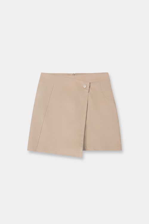 Falda Short Beige Básico