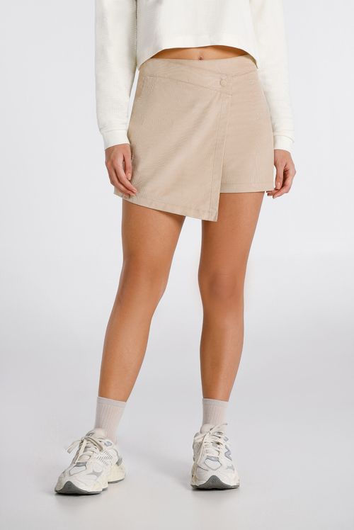 Falda Short Beige Básico