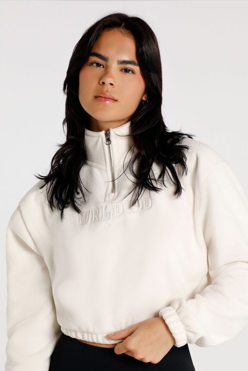 Buzo Pullover Marfil Texto
