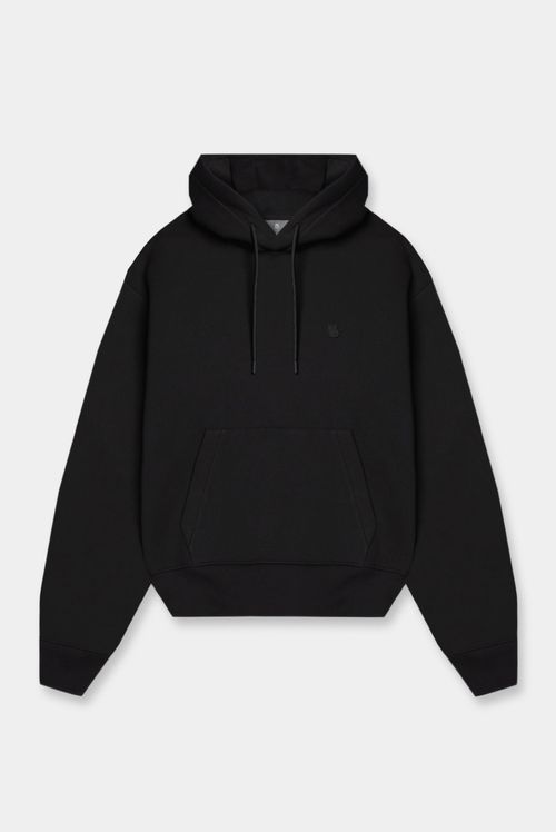 Buzo Hoodie Box Fit Negro Básico