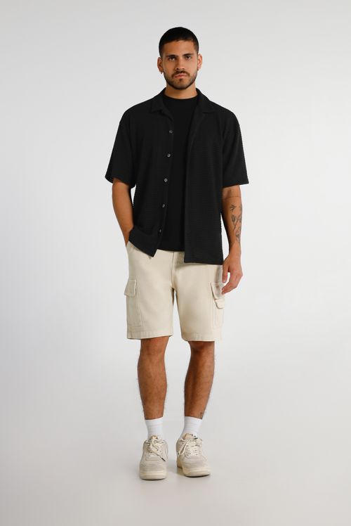 Camisa Oversize Negro Básico