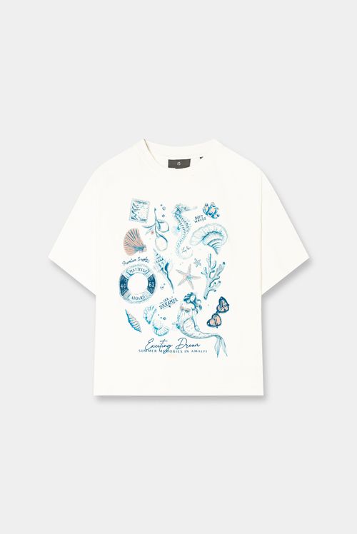 Camiseta Slim Blanco Ilustración