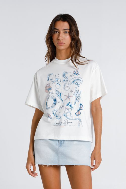 Camiseta Slim Blanco Ilustración