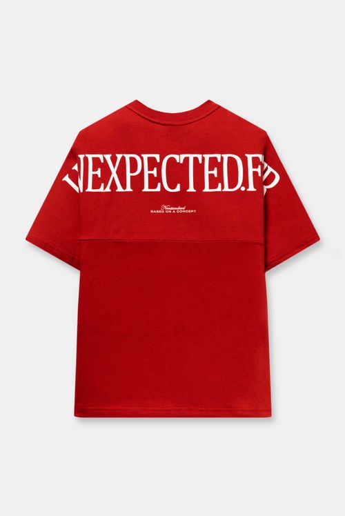 Camiseta Oversize Rojo Texto