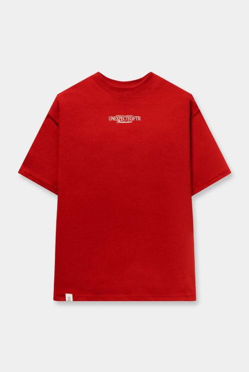 Camiseta Oversize Rojo Texto
