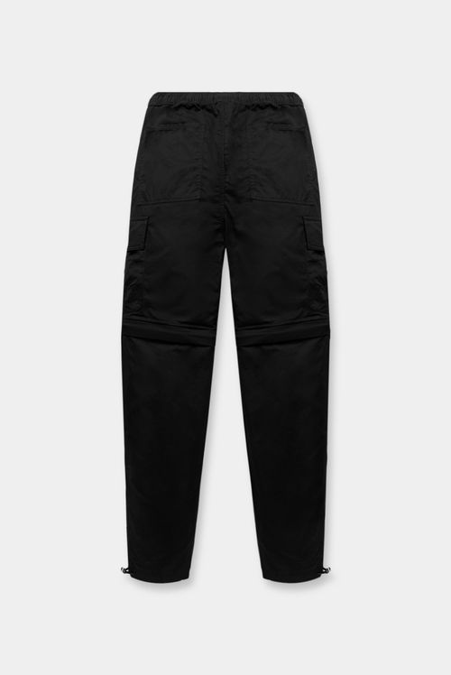 Pantalón Straight Fit Negro Cargo