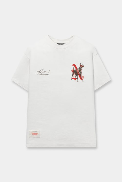 Camiseta Oversize Marfil Ilustración