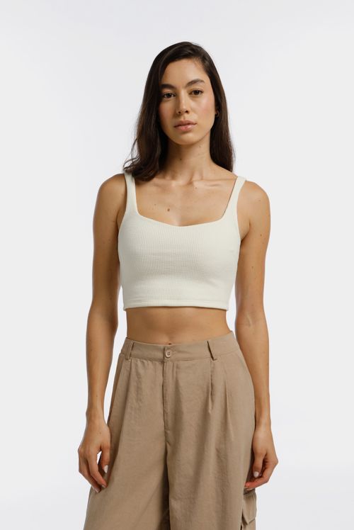 Croptop Blanco Básico