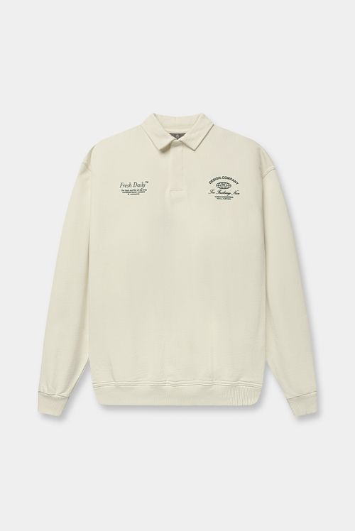 Buzo Pullover Marfil Texto