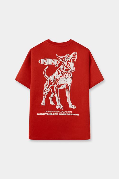 Camiseta Oversize Rojo Ilustración