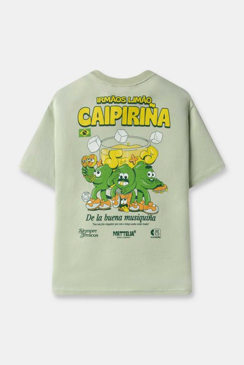 Camiseta Oversize Verde Ilustración