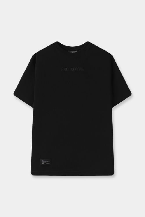 Camiseta Oversize Negro Texto