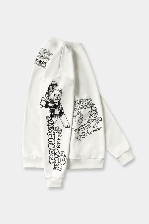 Buzo Pullover Marfil Oso