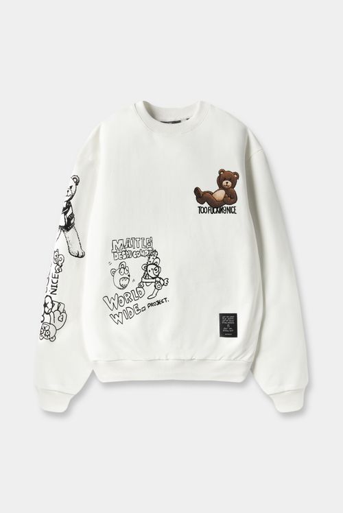 Buzo Pullover Marfil Oso