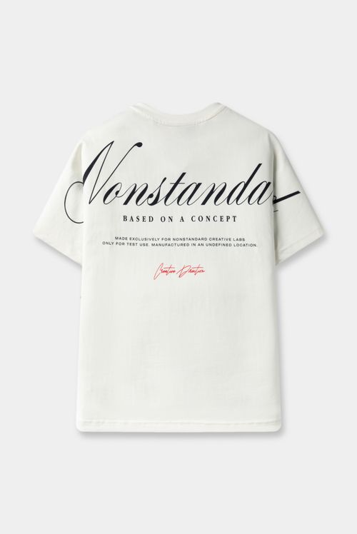 Camiseta Oversize Marfil Texto