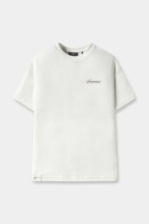 Camiseta Oversize Marfil Texto