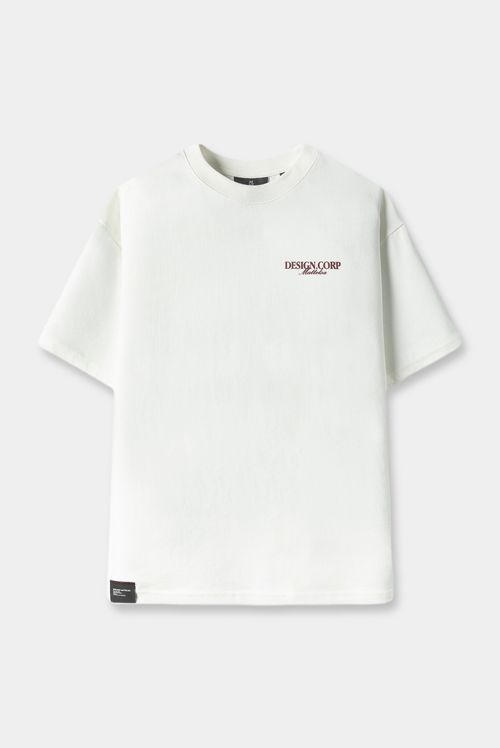 Camiseta Oversize Blanco Ilustración