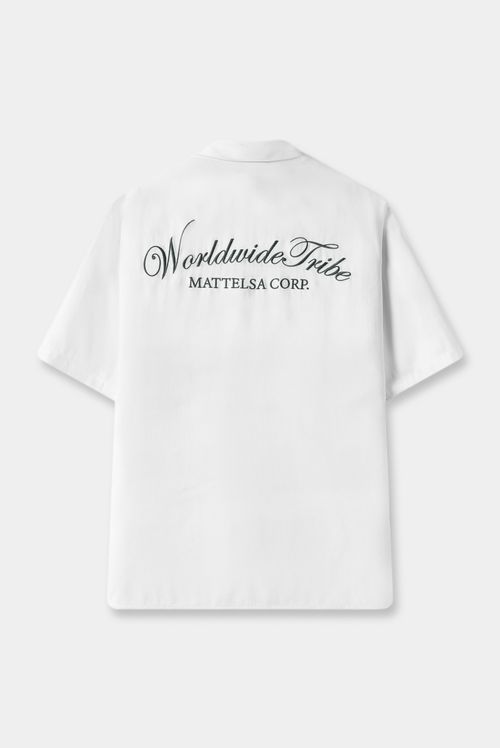 Camisa Manga Corta Blanco Texto