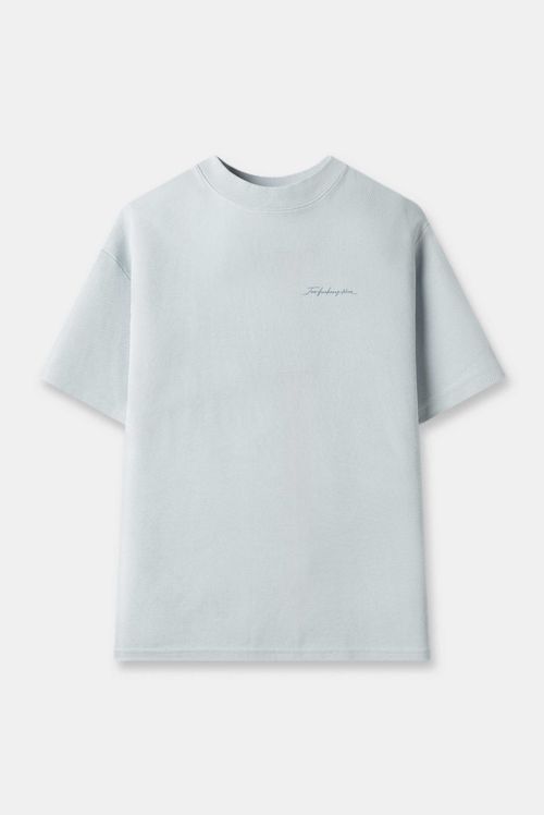 Camiseta Azul Texto