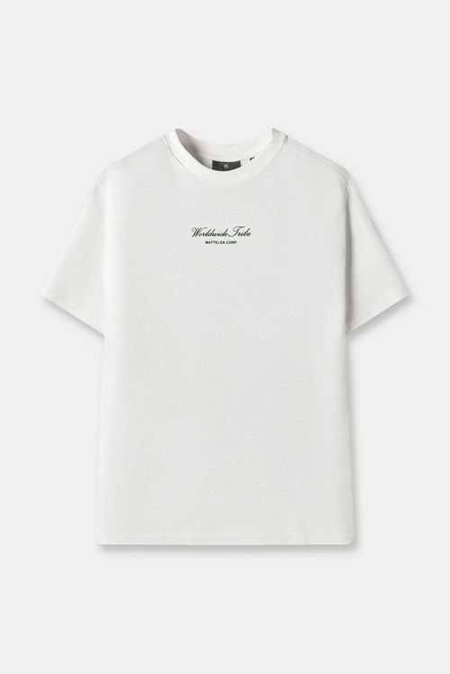 Camiseta Regular Marfil Texto