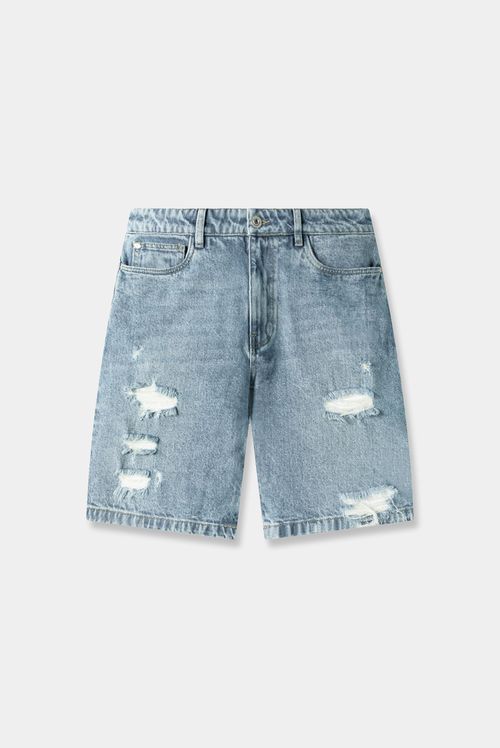 Shorts Denim Azul Claro Lavandería