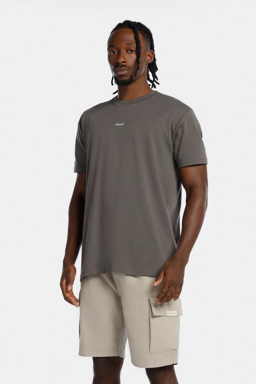 Camiseta Regular Gris Texto