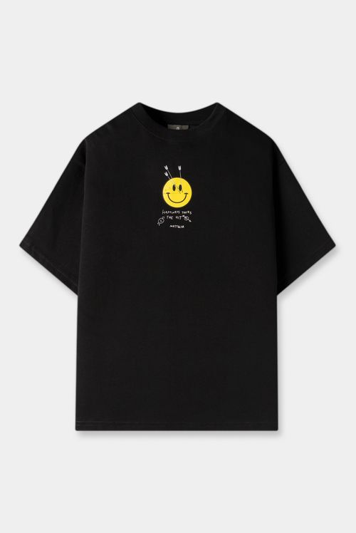 Camiseta Oversize Negro Ilustración