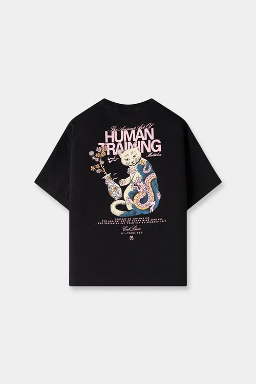 Camiseta Oversize Negro Ilustración
