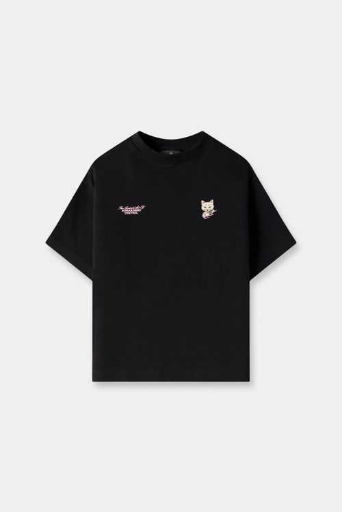 Camiseta Oversize Negro Ilustración
