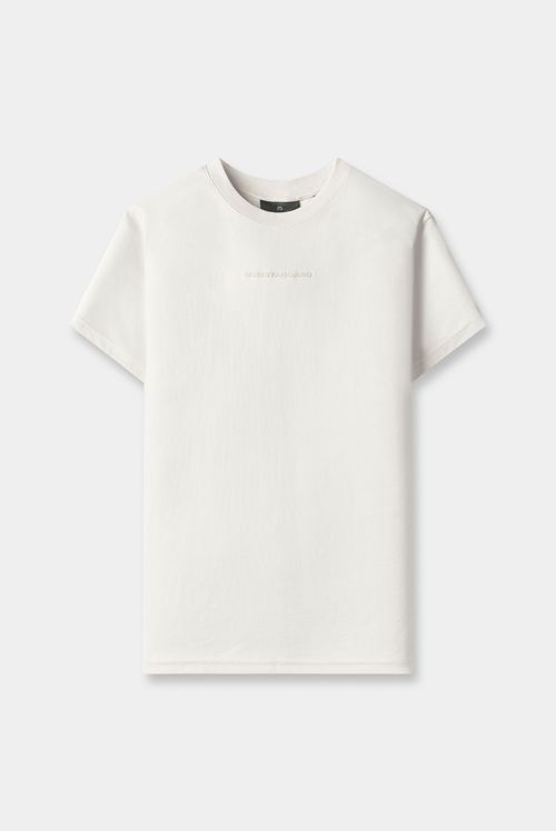 Camiseta Regular Marfil Texto