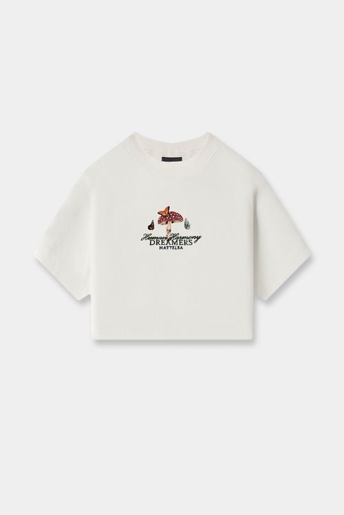 Camiseta Oversize Marfil Ilustración