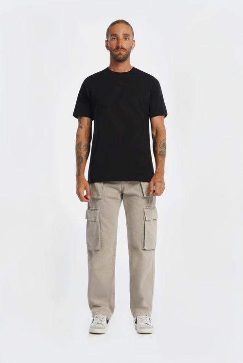 Camiseta Regular Negro Ícono