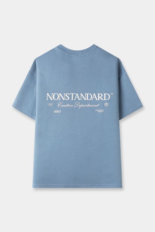Camiseta Oversize Azul Texto
