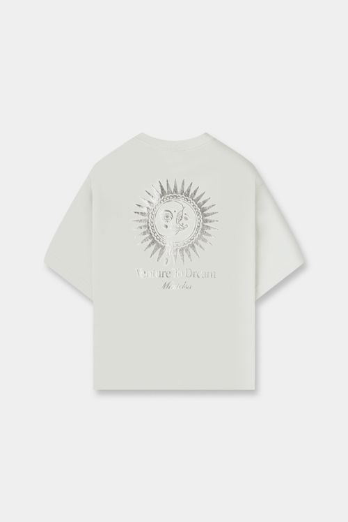 Camiseta Oversize Gris Ilustración